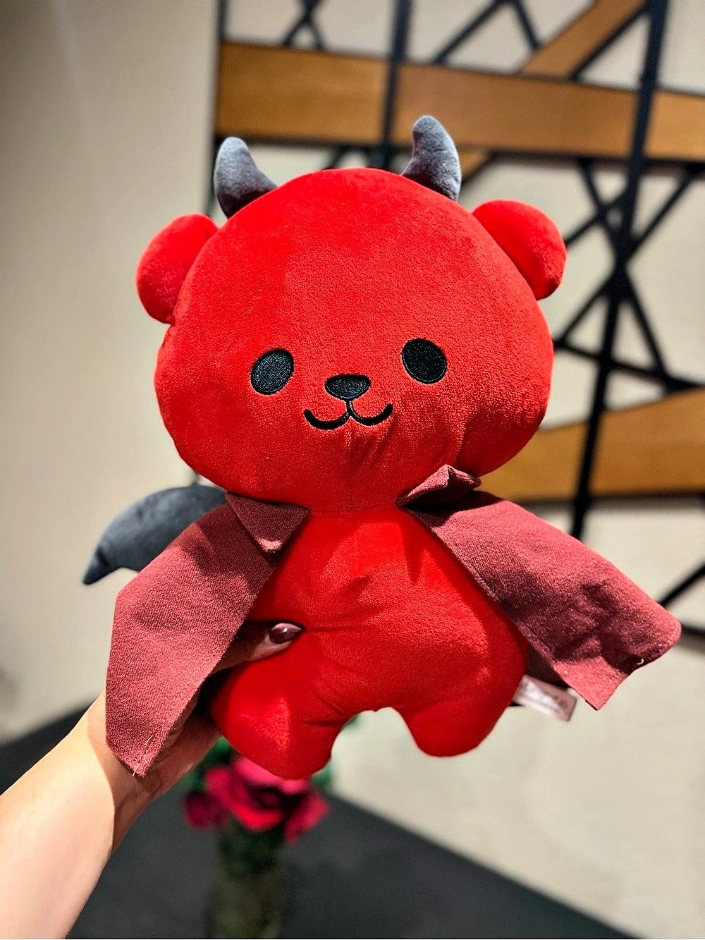 Red & Gray Devil Plush Stuffed Animal